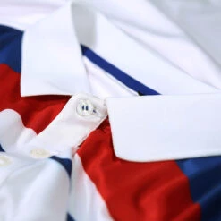 Stromberg Polo Panel WC W22 MENS SS SMALL WHT/RED -Elite Golf Shop 407448 stromberg panel polo white red 3