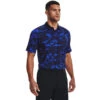 Under Armour UA Polo Iso Chill ChargeCamW22 MENS SS SMALL BLK/GRY/B -Elite Golf Shop 407574 BauhausBlue Black Under Armour Mens Iso Chill Charged Camo Golf Polo Shirt 1