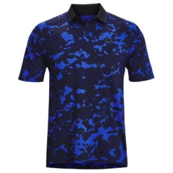 Under Armour UA Polo Iso Chill ChargeCamW22 MENS SS SMALL BLK/GRY/B -Elite Golf Shop 407574 BauhausBlue Black Under Armour Mens Iso Chill Charged Camo Golf Polo Shirt 6