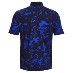 Under Armour UA Polo Iso Chill ChargeCamW22 MENS SS SMALL BLK/GRY/B -Elite Golf Shop 407574 BauhausBlue Black Under Armour Mens Iso Chill Charged Camo Golf Polo Shirt 7