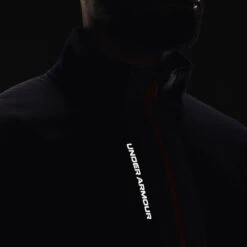 Under Armour UA Windtop Storm Daytona W22 MENS HZ L SMALL GREYBLACK -Elite Golf Shop 407931 Grey Black Under Armour Mens Storm Daytona Zip Midlayer 3