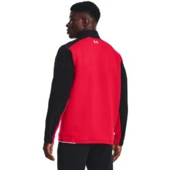Under Armour UA Windtop Storm Daytona W22 MENS HZ L SMALL GREYBLACK -Elite Golf Shop 407931 Red Black Under Armour Mens Storm Daytona Zip Midlayer 2