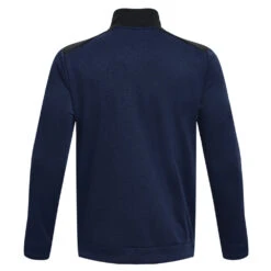 Under Armour UA Sweaterfleece Storm W22 MENS LS SMALL BLKWHITE -Elite Golf Shop 408051 Academy White Under Armour Mens Storm SweaterFleece Zip Midlayer 5