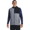 Under Armour UA Vest Sweaterfleece StormW22 MENS SL SMALL BLKREDWHT -Elite Golf Shop 408072 Steel Blue White Under Armour Mens Storm SweaterFleece Golf Gilet 1