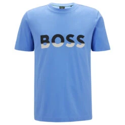 Hugo Boss Polo Tee 1 W22 MENS SS SMALL BRGHT BLU -Elite Golf Shop 408306 BrightBlue Hugo Boss Mens Tee 1 T Shirt 1