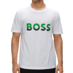 Hugo Boss Polo Tee 1 W22 MENS SS SMALL BRGHT BLU -Elite Golf Shop 408306 White Hugo Boss Mens Tee 1 T Shirt 2