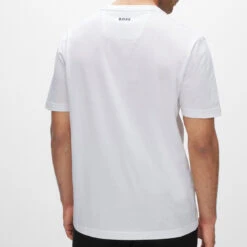 Hugo Boss Polo Tee 1 W22 MENS SS SMALL BRGHT BLU -Elite Golf Shop 408306 White Hugo Boss Mens Tee 1 T Shirt 3