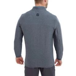 FootJoy FJ Windtop Heather Chill W22 MENS LS SMALL HEATHCHAR -Elite Golf Shop 408467 Navy FootJoy Mens Heather Chill Out XP Midlayer 4