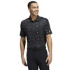 Adidas Golf Adidas Polo All Over Print W22 MENS SS SMALL BLACK -Elite Golf Shop 408649 Black adidas Golf Mens Ultimate365 All Over Print Polo Shirt 2