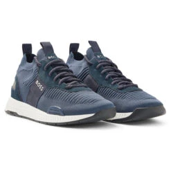 Hugo Boss Titanium Runn W22 ATHLETIC 7 GREY -Elite Golf Shop 408700 DarkBlue Hugo Boss Mens Titanium Running Style KNSTA Trainers 2