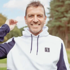 Stromberg Hoody LS AugustaW22 MENS LS SMALL NAVYWHITE -Elite Golf Shop 410138 Navy White Stromberg Lee Sharpe Augusta Hoody 6