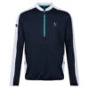 Stromberg Midlayer LSTreslaW22 MENS LS SMALL NAVYWHITE -Elite Golf Shop 410210 Navy White Stromberg Lee Sharpe Tresla Midlayer 1