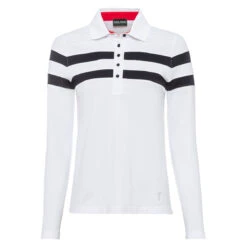 Golfino Polo Chest Band W22 LADIES LS SIZE 8 NAVY -Elite Golf Shop 410472 White GOLFINO Ladies Classic Tricolore Polo Shirt 1