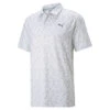 PUMA Golf Puma Polo Mattr Beach Trip W22 MENS SS SMALL WHTQTESHD -Elite Golf Shop 410692 BrightWhite QuietShade PUMA Golf Mens MATTR Beach Trip Polo Shirt 1