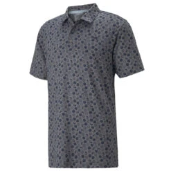 PUMA Golf Puma Polo Mattr Beach Trip W22 MENS SS SMALL WHTQTESHD -Elite Golf Shop 410692 QuietShade NavyBlazer PUMA Golf Mens MATTR Beach Trip Polo Shirt 1