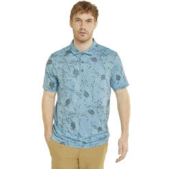 PUMA Golf Puma Polo Cloudspun FrequenW22 MENS SS SMALL WHTHGHRIS -Elite Golf Shop 410725 DustyAqua QuietShade PUMA Golf Mens CLOUDSPUN Frequency Polo Shirt 3