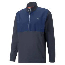 PUMA Golf Puma Windtop Cloudsp WRMLBLW22 MENS LS SMALL BLACK -Elite Golf Shop 410829 BlazingBlue PUMA Golf Mens CLOUDSPUN WRMLBL Zip Midlayer 1