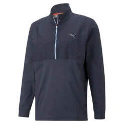 PUMA Golf Puma Windtop Cloudsp WRMLBLW22 MENS LS SMALL BLACK -Elite Golf Shop 410829 NavyBlazer PUMA Golf Mens CLOUDSPUN WRMLBL Zip Midlayer 1