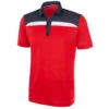 Galvin Green GGreen Polo Mapping W22 MENS SS SMALL GRYNVYWHT -Elite Golf Shop 411207 Red Navy White Galvin Green Mens Mapping Polo Shirt 1