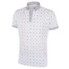 Galvin Green GGreen Polo Marlow W22 MENS SS SMALL WHT/GREY -Elite Golf Shop 411218 White CoolGrey Galvin Green Mens Marlow Polo Shirt 1