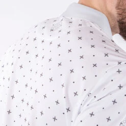 Galvin Green GGreen Polo Marlow W22 MENS SS SMALL WHT/GREY -Elite Golf Shop 411218 White CoolGrey Galvin Green Mens Marlow Polo Shirt 6