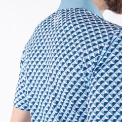 Galvin Green GGreen Polo Mercer W22 MENS SS MED BLUEWHITE -Elite Golf Shop 411231 BlueWhite Galvin Green Mens Mercer Polo Shirt 6