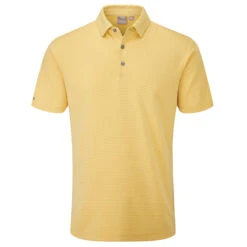 Ping Polo Halcyon W22 MENS SS SMALL FRENCH -Elite Golf Shop 411469 Gold PING Mens Halcyon Polo Shirt 1