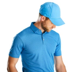 Ping Polo Halcyon W22 MENS SS SMALL FRENCH -Elite Golf Shop 411469 blue model 2