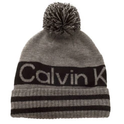 Calvin Klein CK Hat Logo Bobble Pom W22 MENS HAT ONE SIZE GREYBLACK