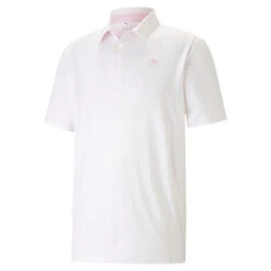 PUMA Golf Puma Polo APMattr SixtyTwo S23 MENS SS SMALL NVYBLAZER -Elite Golf Shop 412465 PalePink PUMA Mens Arnold Palmer MATTR Sixty Two Golf Polo Shirt 1