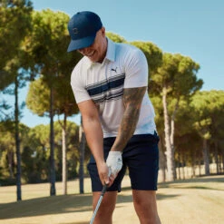 PUMA Golf Puma Polo Mattr Grind S23 MENS SS SMALL BLKWHITE -Elite Golf Shop 412619 BrightWhite NavyBlazer PUMA Mens MATTR Grind Golf Polo Shirt 3