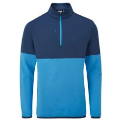 Ping Midlayer Nexus S23 MENS LS SMALL BLUE -Elite Golf Shop 412920 Danube OxfordBlue PING Mens Nexus Golf Half Zip Mid Layer 1