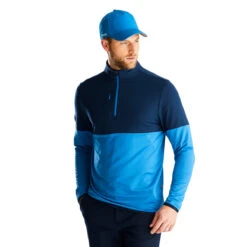 Ping Midlayer Nexus S23 MENS LS SMALL BLUE -Elite Golf Shop 412920 blue model 2