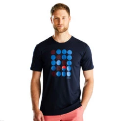 Ping Tee Split Ball S23 MENS SS SMALL NAVY -Elite Golf Shop 412995 navy model 3