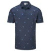 Ping Polo Two Tone S23 MENS SS SMALL BLUE -Elite Golf Shop 413056 Navy Poppy PING Mens Two Tone Golf Polo Shirt 1
