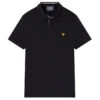 Lyle & Scott Lyle Scott Polo Contour PlcW22 MENS SS SMALL JET BLACK -Elite Golf Shop 413524 JetBlack LyleScott Mens Contour Placket Polo Shirt 1