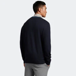 Lyle & Scott Lyle Scott Cardigan Gregor W22 MENS LS SMALL DARKNAVY -Elite Golf Shop 413546 DarkNavy LyleScott Mens The Gregor Cardigan 2