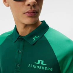 J.Lindeberg JLBerg Polo Lars Players S23 MENS SS SMALL BOSPHORUS -Elite Golf Shop 414077 Bosphorus JLindeberg Mens Lars Players Golf Polo Shirt 5