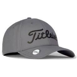 Titleist Cap Ball Marker S23 MENS CAP ONE SIZE BLK/BLK -Elite Golf Shop 414187 Charcoal Black Titleist Mens Players Performance Ball Marker Golf Cap 1
