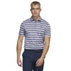 Adidas Golf Adidas Polo 2 Colour StripeS23 MENS SS SMALL NAVYWHITE -Elite Golf Shop 414440 Navy White adidas Golf Mens Two Colour Striped Golf Polo Shirt 3