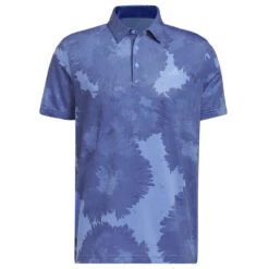 Adidas Golf Adidas Polo Flower Mesh S23 MENS SS SMALL WHITENAVY -Elite Golf Shop 414548 Blue Navy adidas Golf Mens Flower Mesh Golf Polo Shirt 1
