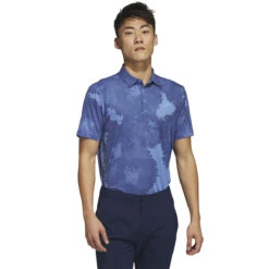 Adidas Golf Adidas Polo Flower Mesh S23 MENS SS SMALL WHITENAVY