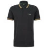 Hugo Boss Polo Paddy S23 MENS SS SMALL BLACK -Elite Golf Shop 414753 Black Hugo Boss Mens Paddy Golf Polo Shirt 1