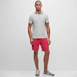 Hugo Boss Polo Paddy S23 MENS SS SMALL BLACK -Elite Golf Shop 414753 OpenGrey Hugo Boss Mens Paddy Golf Polo Shirt 4