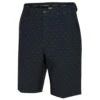 Greg Norman GNorman Short Microlux Hyb S23 MENS FFR 30W BLACK -Elite Golf Shop 416637 Black Greg Norman Mens Microlux Hybrid Shark Print Golf Shorts 1