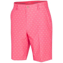 Greg Norman GNorman Short Microlux Hyb S23 MENS FFR 30W BLACK -Elite Golf Shop 416637 CoralSunset Greg Norman Mens Microlux Hybrid Shark Print Golf Shorts 1