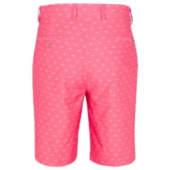 Greg Norman GNorman Short Microlux Hyb S23 MENS FFR 30W BLACK -Elite Golf Shop 416637 CoralSunset Greg Norman Mens Microlux Hybrid Shark Print Golf Shorts 2