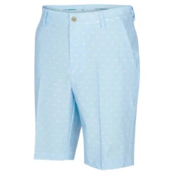 Greg Norman GNorman Short Microlux Hyb S23 MENS FFR 30W BLACK -Elite Golf Shop 416637 MistyBlue Greg Norman Mens Microlux Hybrid Shark Print Golf Shorts 1