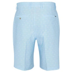 Greg Norman GNorman Short Microlux Hyb S23 MENS FFR 30W BLACK -Elite Golf Shop 416637 MistyBlue Greg Norman Mens Microlux Hybrid Shark Print Golf Shorts 2