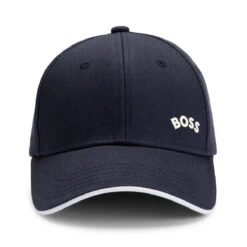 Hugo Boss Cap Bold Curved S23 MENS CAP ONE SIZE DARK BLUE -Elite Golf Shop 417778 DarkBlue Hugo Boss Mens Bold Curved Golf Cap 3